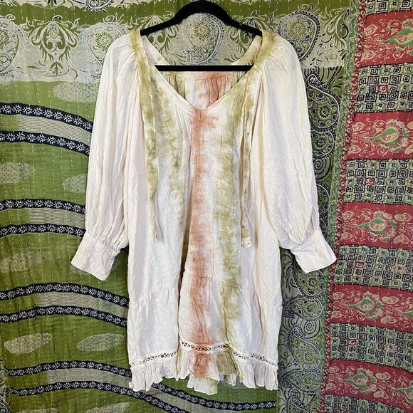 NWT Jen's Pirate Booty Desert Sun Astral Gauze Mini Dress Size Medium - Picture 1 of 13